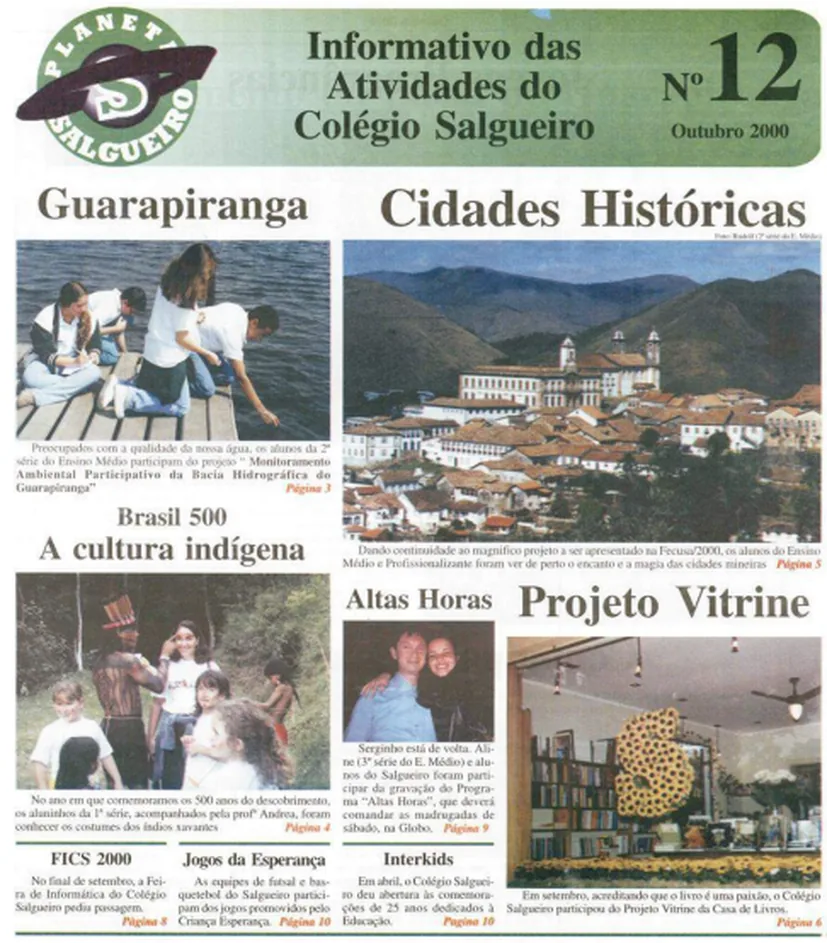 Capa do jornal Planeta Salgueiro — Edição 12 | Out 2000