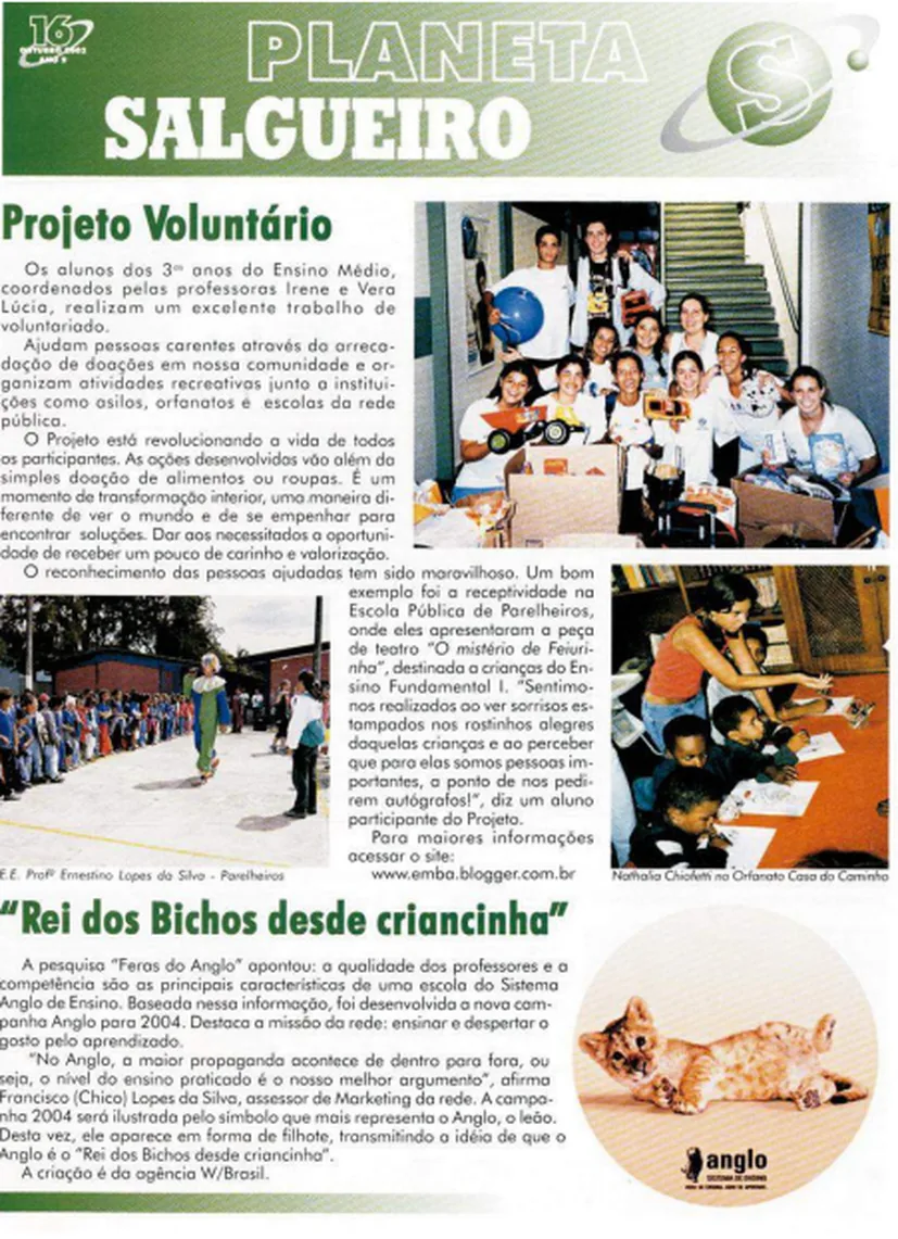 Capa do jornal Planeta Salgueiro — Edição 16 | Out 2003