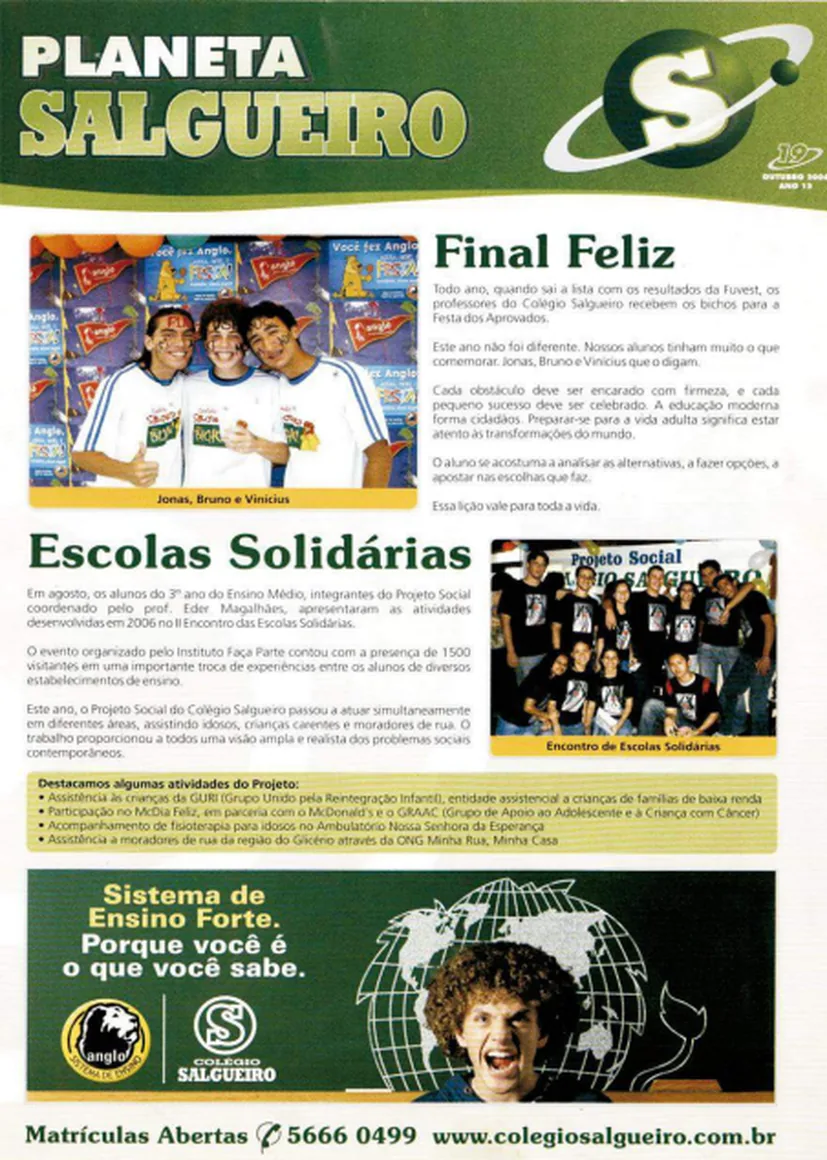 Capa do jornal Planeta Salgueiro — Edição 19 | Out 2006