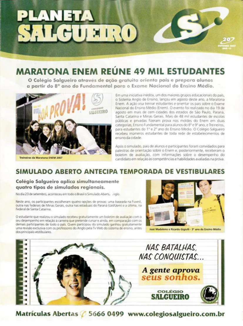 Capa do jornal Planeta Salgueiro — Edição 20 | Out 2007