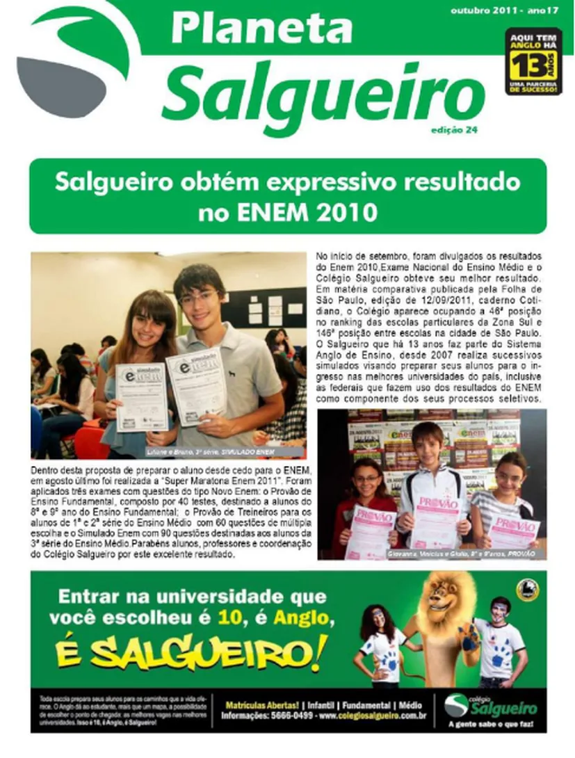 Capa do jornal Planeta Salgueiro — Edição 24 | Out 2011