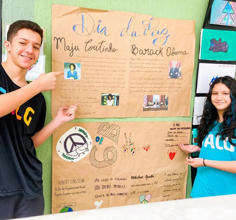Estudantes fazem Ecoar no Dia Internacional da Paz — Colégio Salgueiro em Interlagos