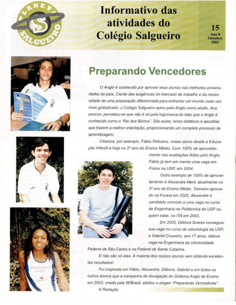 Capa do jornal Planeta Salgueiro — Edição 15 | Out 2002