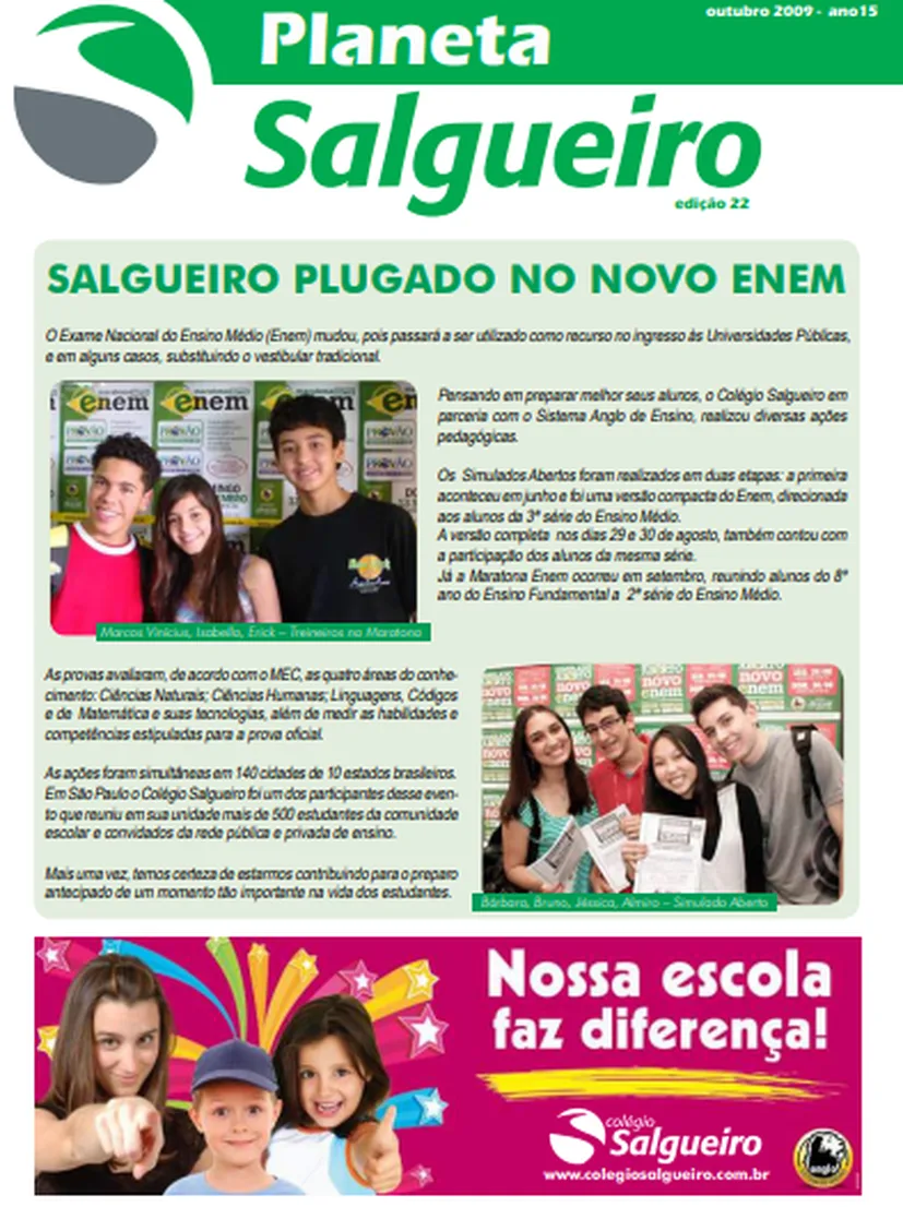 Capa do jornal Planeta Salgueiro — Edição 22 | Out 2009